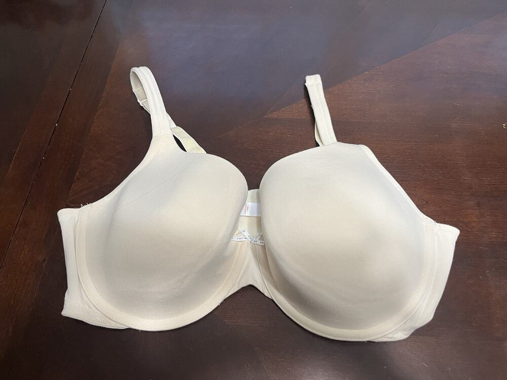 Cacique Women’s Lightly Lined Full Coverage T-Shirt Bra 44D Beige Underwire